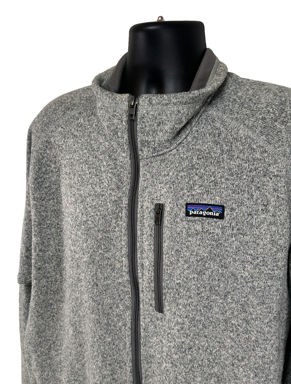 Men’s Patagonia Better Sweater Fleece Jacket Gray Full Zip Stonewash XXL